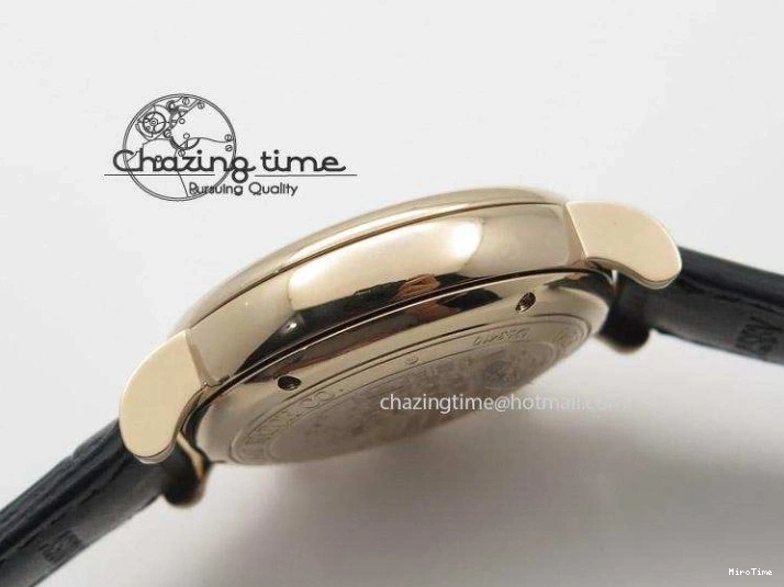 MIROTIME 1103 Portofino Chrono RG White Dial on Black Leather Strap A Vibrant 7385